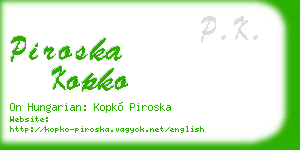 piroska kopko business card